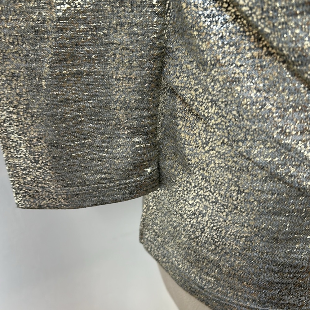 SOFT SURROUNDING  STELLA TOP WOMEN SIZE S LONG SLEEVES NEUTRAL FOIL NEW - Picture 7 of 12